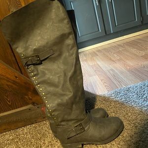 Wide calf over the knee boots